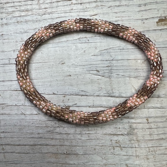 Aid through trade roll on bracelets!! Browns and soft pinks. Set of 3! - Picture 2 of 6